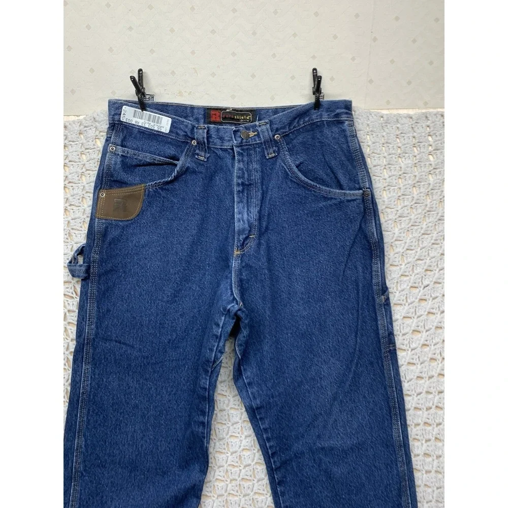 Wrangler Riggs‎ Durashield Jeans Mens Carpenter 32x32 Fits 31x31 Blue Denim Work